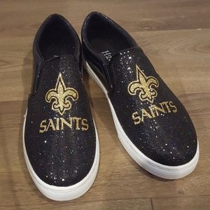 New Orleans Saints Glitter slip on shoes snackers
